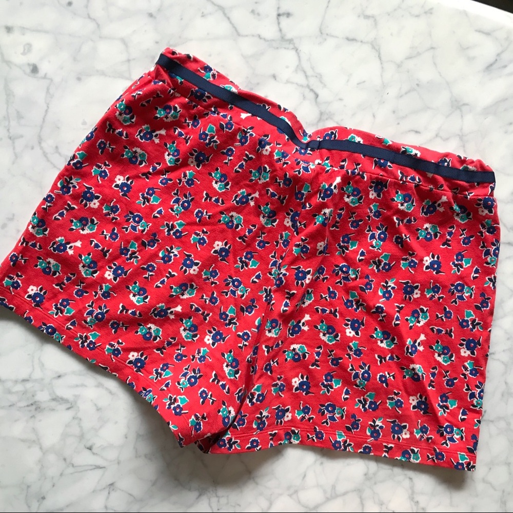 New Draper James Red Blue Georgia Knit Shorts - M - Picture 5 of 7